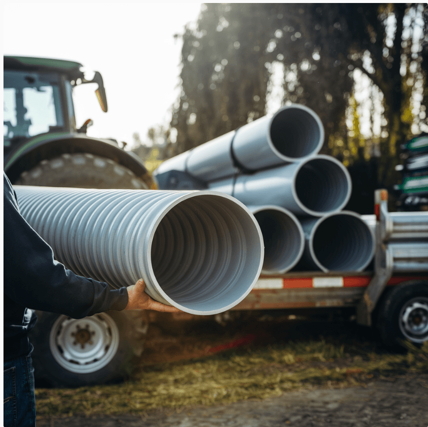 Tubo HDPE corrugado para drenaje agrícola